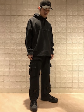 「Y-3（ワイスリー）のアイテム（トップス）」を使った、イトウセイさん（メンズ・170cm）の冬コーディネート