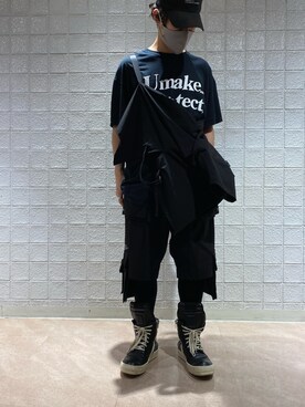 「KaneZ（ケインズ）のアイテム（Tシャツ/カットソー）」を使った、イトウセイさん（メンズ・170cm）の夏コーディネート