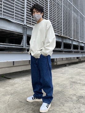 「Y-3（ワイスリー）のアイテム（トップス）」を使った、イトウセイさん（メンズ・170cm）の夏コーディネート