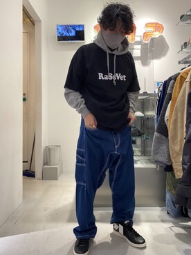 「HUMAN MADE（ヒューマンメード）のアイテム（シューズ）」を使った、イトウセイさん（メンズ・170cm）の秋コーディネート
