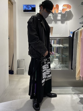 「WHITELAND（ホワイトランド）のアイテム（ライダースジャケット）」を使った、イトウセイさん（メンズ・170cm）の秋コーディネート