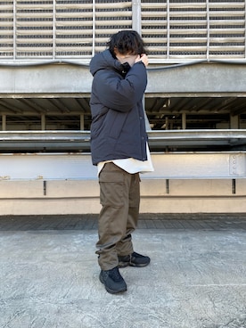 「FIRST DOWN（ファーストダウン）のアイテム」を使った、イトウセイさん（メンズ・170cm）の冬コーディネート