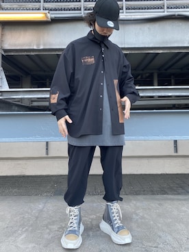 「DRKSHDW by RICK OWENS（ダークシャドウ バイ リックオウエンス）のアイテム」を使った、イトウセイさん（メンズ・170cm）の春コーディネート