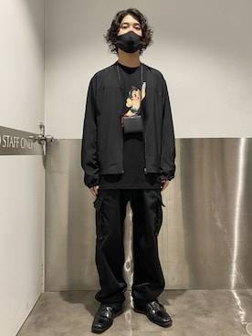 「BlackEyePatch（ブラックアイパッチ）のアイテム（トップス）」を使った、イトウセイさん（メンズ・170cm）の春コーディネート