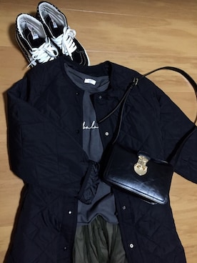「キルティングコート」｜ベチさん（レディース・155cm）の冬コーディネート