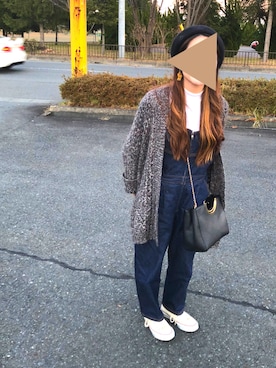 「flower」｜「アイテム（オールインワン・サロペット）」を使った、koさん（レディース・152cm）の冬コーディネート