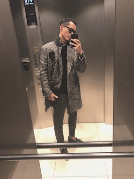 「KEITH（キース）のアイテム」を使った、shinkichi sumiさん（メンズ・165cm）の冬コーディネート