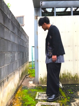 「tricot COMME des GARCONS（トリココムデギャルソン）のアイテム（テーラードジャケット）」を使った、leさん（メンズ・173cm）の秋コーディネート