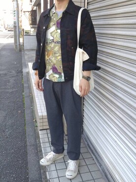 「45R（フォーティファイブアール）のアイテム（アクセサリー）」を使った、farrattiさん（メンズ・172cm）の秋コーディネート