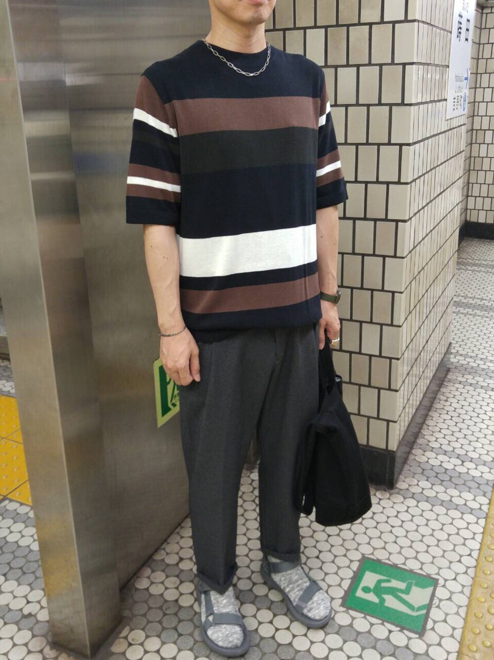 「GUのアイテム（ニット/セーター、その他）」を使った、farrattiさん（メンズ・172cm）の夏コーディネートの1枚目の写真