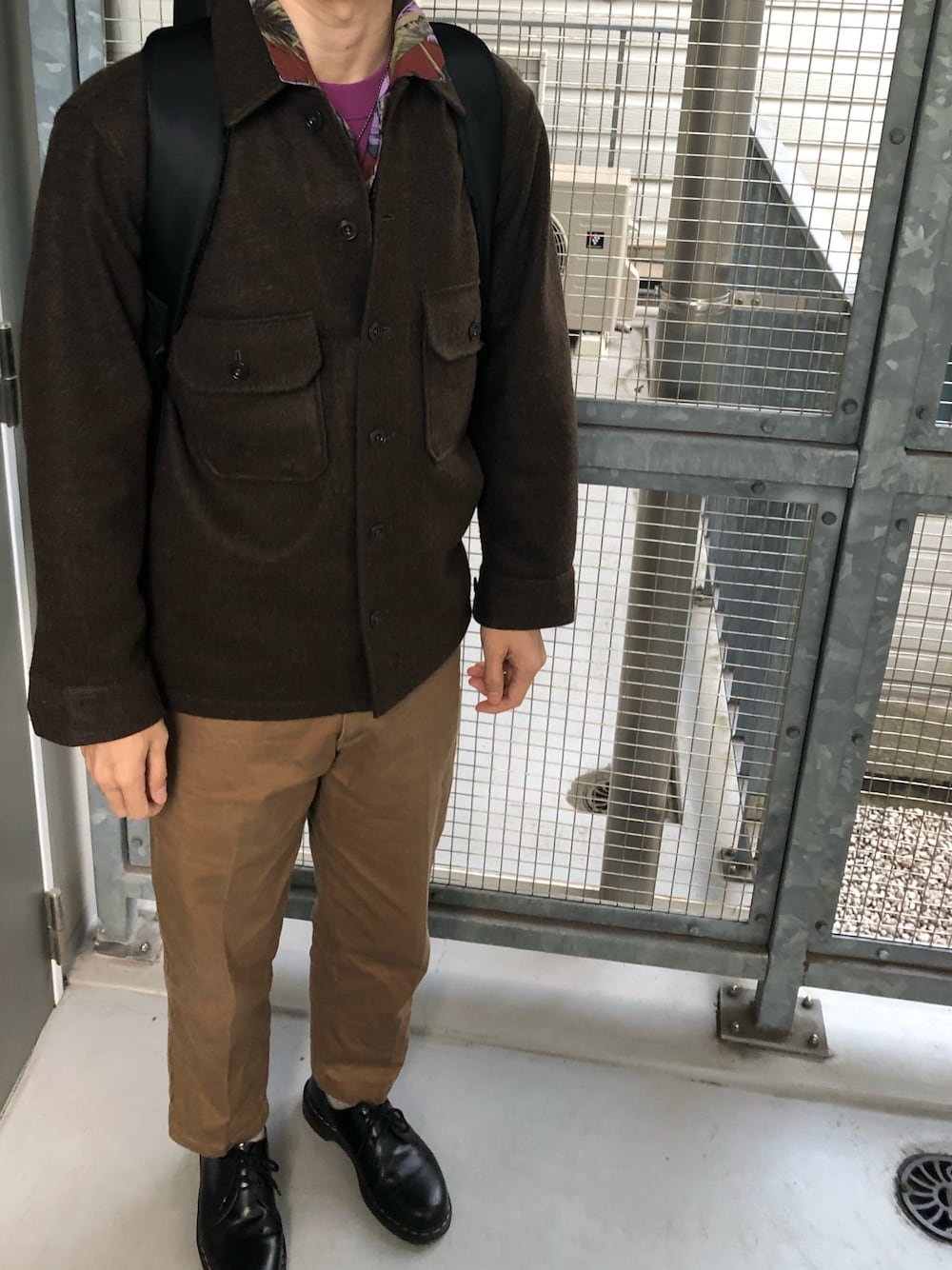 「年末WEAR感謝祭」｜「UNIQLOのフリースシャツジャケット（長袖）（その他アウター、ブラウン系）」を使った、farrattiさん（メンズ・172cm）の冬コーディネートの1枚目の写真