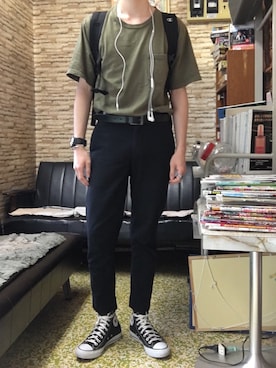 「アイテム（バングル/リストバンド）」を使った、1222_gさん（メンズ・165cm・20代）の夏コーディネート
