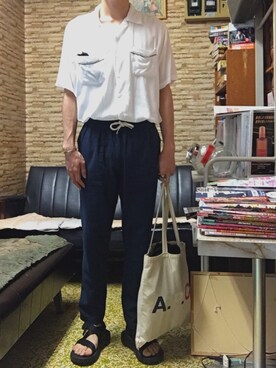 「アイテム（バングル/リストバンド）」を使った、1222_gさん（メンズ・165cm・20代）の夏コーディネート