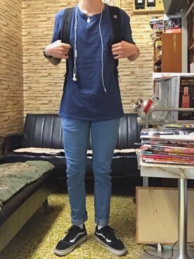 「アイテム（バングル/リストバンド）」を使った、1222_gさん（メンズ・165cm・20代）の夏コーディネート