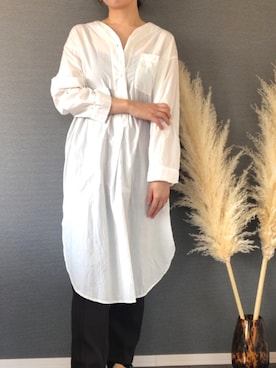 「TODAYFUL（トゥデイフル）のアイテム（シャツワンピース）」を使った、あゆぽよさん（レディース・157cm）の春コーディネート