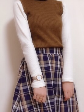 「ANGEL HEART（エンジェルハート）のアイテム」を使った、ぽちさん（レディース・157cm）の秋コーディネート