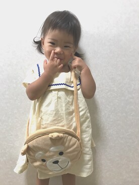 「studio mini（スタディオ ミニ）のアイテム」を使った、コハナさん（キッズ・70cm）の夏コーディネート