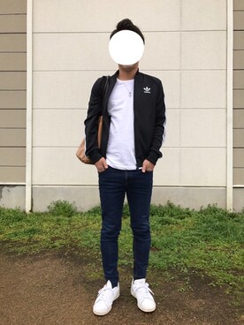 「アイテム（ジャージ）」を使った、k7さん（メンズ・165cm）の春コーディネート