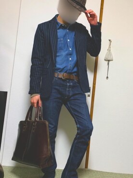 「BACK NUMBER（バックナンバー）のアイテム（ニット/セーター）」を使った、manmaruamericanさん（メンズ・171cm）の春コーディネート