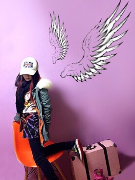 「Marc by Marc Jacobs（マークバイマークジェイコブス）のアイテム（ジャケット/アウター）」を使った、ショウさん（レディース・150cm）の春コーディネート