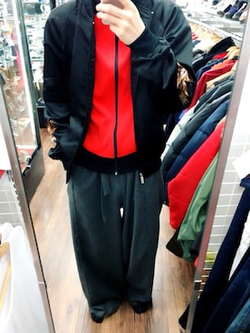 「だぼだぼ」｜「アイテム（ジャージ）」を使った、PAPAPAさん（メンズ・175cm）の冬コーディネート