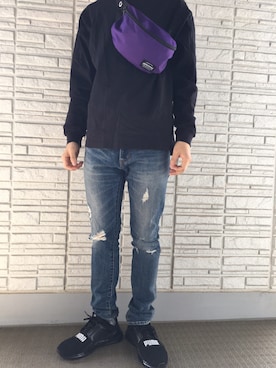 「YEVS（イーブス）のアイテム（パンツ）」を使った、まさおさん（メンズ・167cm）の春コーディネート