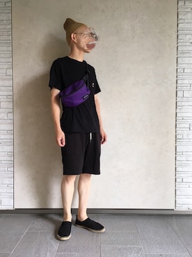 「CIAOPANIC TYPY（チャオパニックティピー）のアイテム（ニットキャップ/ビーニー）」を使った、まさおさん（メンズ・167cm）の夏コーディネート