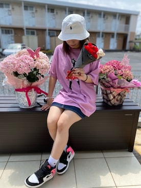「ストリート女子」｜「アイテム（スカート）」を使った、 misakiさん（レディース・150cm）の春コーディネート