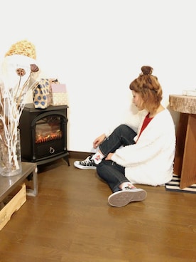 「靴下チラ見せ」｜「アイテム（その他）」を使った、花屋になりたくてさん（レディース・156cm）の冬コーディネート