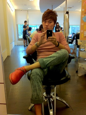 「Vanger（Vanger）のアイテム」を使った、Lin Chia Chiaさん（メンズ・172cm）の夏コーディネート