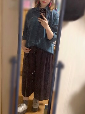 「KATHARINE ROSS（キャサリンロス）のアイテム（パンツ）」を使った、儚げ寒色猫さん（レディース・159cm）の秋コーディネート