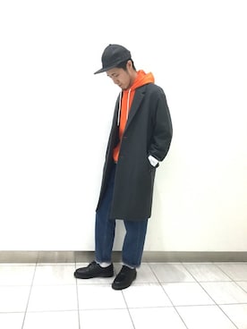 「JOURNAL STANDARD relume（ジャーナルスタンダード　レリューム）のアイテム（チェスターコート）」を使った、sekiguchiさん（メンズ・176cm）の秋コーディネート