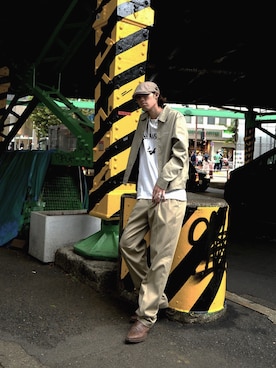 「アパレル」｜「アイテム（ジャケット/アウター）」を使った、yutoさん（メンズ・181cm）の秋コーディネート