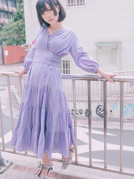 Snidel スナイデル のワンピース ドレス パープル系 を使った人気ファッションコーディネート 地域 台湾 Wear