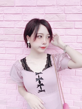 「Honey Salon（ハニーサロン）のアイテム（ワンピース/ドレス）」を使った、Mori🖤Taiwan さん（レディース・164cm）の秋コーディネート