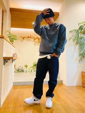 「アイテム（スウェット）」を使った、ryusei☺︎さん（メンズ・160cm）の秋コーディネート