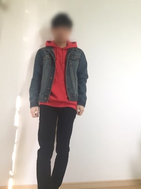 「黒パンツ」｜yu〜さん（メンズ・160cm）の冬コーディネート