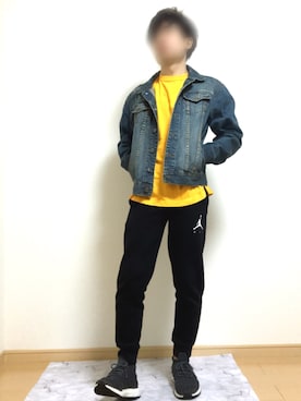 「アイテム（デニムジャケット）」を使った、yu〜さん（メンズ・160cm・20代）の春コーディネート