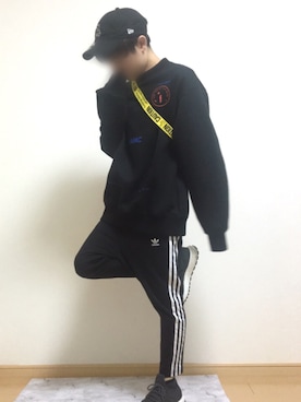 「FR2」｜「アイテム（スウェット）」を使った、yu〜さん（メンズ・160cm）の春コーディネート
