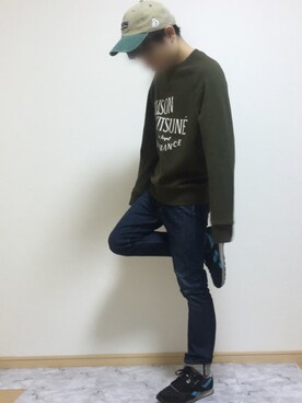 「FR2」｜「アイテム（スウェット）」を使った、yu〜さん（メンズ・160cm）の春コーディネート