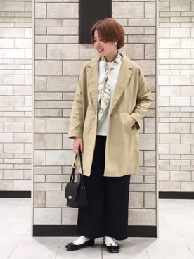 「coen（コーエン）のアイテム（財布/小物）」を使った、coen Yoshidaさん（レディース・160cm）の春コーディネート