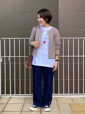 「coen（コーエン）のアイテム」を使った、coen Yoshidaさん（レディース・160cm）の秋コーディネート