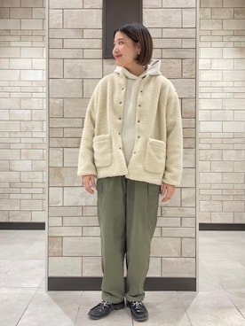 「coen（コーエン）のアイテム（ブルゾン）」を使った、coen Yoshidaさん（レディース・160cm）の冬コーディネート