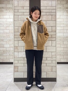 「ロゴ・コーエンベア」｜「アイテム（ジャケット/アウター）」を使った、coen Yoshidaさん（レディース・160cm）の冬コーディネート