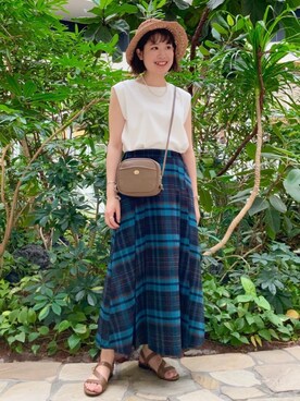 「ベーシックカラー」｜coen Yoshidaさん（レディース・160cm）の夏コーディネート