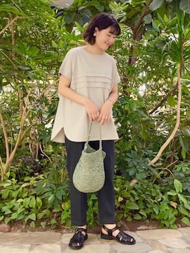 「涼しくて軽い「涼・軽パンツ」」｜coen Yoshidaさん（レディース・160cm）の夏コーディネート