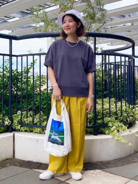 「涼しくて軽い「涼・軽パンツ」」｜coen Yoshidaさん（レディース・160cm）の夏コーディネート