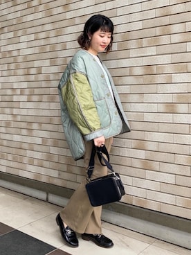 「みりたりー」｜「アイテム（ミリタリージャケット）」を使った、coen Yoshidaさん（レディース・160cm）の秋コーディネート