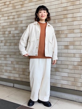 「秋トレンド2021」｜「アイテム（デニムジャケット）」を使った、coen Yoshidaさん（レディース・160cm）の秋コーディネート