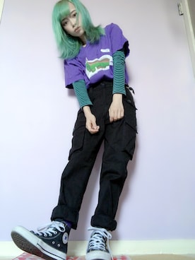 「アイテム（スニーカー）」を使った、うどんさん（レディース・143cm）の秋コーディネート
